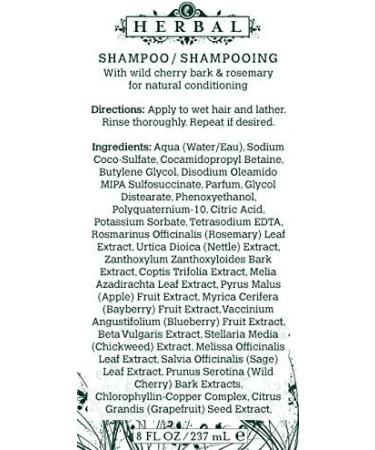 Melaleuca Herbal Shampoo 237ml (8 oz) Conditioning shampoo made with cherry bark & rosemary - Buy Online on GoSupps.com