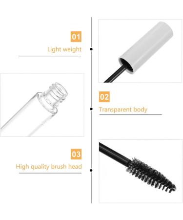 LALAFINA 11PCS Empty Mascara Tube Durable Mascara Tubes Eyelash Brush Tubes Eyelash Cream Bottles for Ladies Women 11x1.5cm White - Buy Online on GoSupps.com