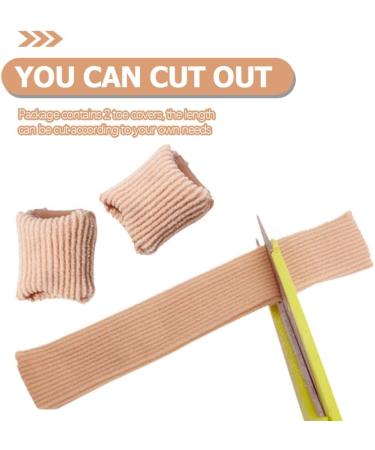 COHEALI Silicone Gel Toe Spacers and Protectors - 2Pcs Beige Finger Sleeves for Toe Blister Relief - Elastic Bandage for Anti-Wear Protection - 20X1.8CM - Buy Online on GoSupps.com