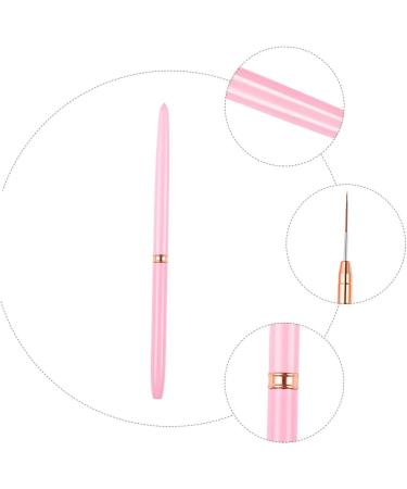 minkissy Pedicure Tools Nail Art Drawing Pen Pinceles Para Acrilico U as Para U as Acrilicas Manicure Tools Professional Nail Liner Brush Nail Liner Pen Nail Tech Must Haves Paint Pen 17.9x1cm Pink 2 - Buy Online on GoSupps.com