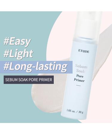 ETUDE HOUSE Sebum Soak Pore Primer 30ml - Long-Lasting Makeup Base with Sebum Control Effect - Matte Finish for Great Pore Coverage | Kbeauty - Buy Online on GoSupps.com