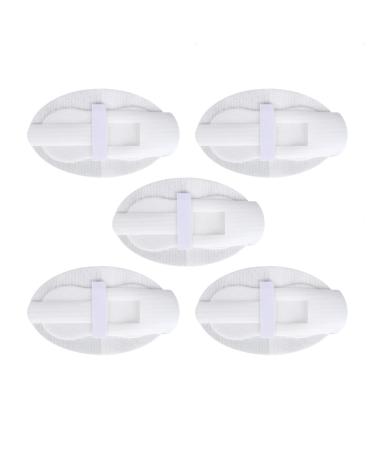 Atacesotaiv 5 pcs Catheter Stabilization Device,Adhesive Sticker for Foley Catheter with Foam Anchor Pad Leg Ban Stabilization Device,Adhesive Urinary Catheter Hook and Loop Fixing Device (White)