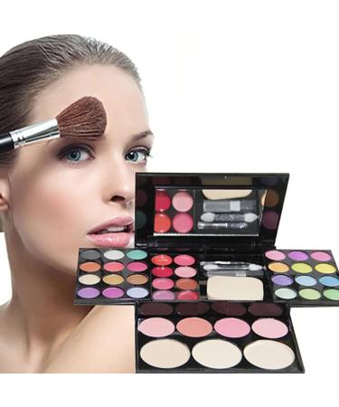 Worparsen Cosmetic Makeup Palette Set Blusher Lip Gloss Shimmers Eyeshadow Palette Makeup Brush Mirror Makeup Set Combination Palette Random - Buy Online on GoSupps.com