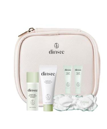 DINSEE Premium Vegan Snow Lotus Travel Kit Korean Skincare Gift Set, Travel Size Skin Care Products, Vegan Skincare Set