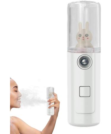 Nano Mister Handy Portable Handy Nano Mister Sprayer | USB Rechargeable Facial Vaporizer for Eyelash Extensions Skin Care Face & Facial Hydration Hulzogul L8-white Bunny - Buy Online on GoSupps.com
