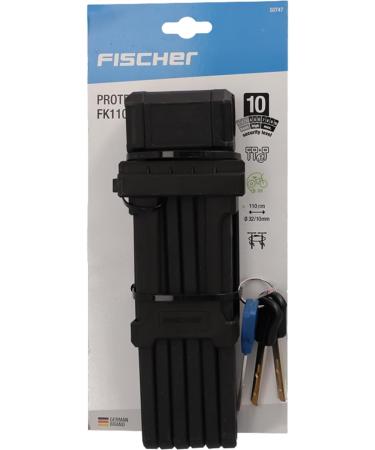 Fischer Protec Plus+ FK110 Bicycle Folding Lock - Flexible Compact Extra Long Soft Material Black - Secure Your Ride! - Buy Online on GoSupps.com