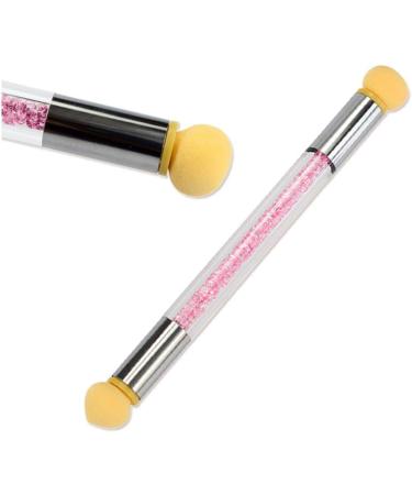 Professional Double-Ended DIY Gradient Pen Crystal Acrylic Handle Shading Pen Nail Art Tools with 4 Sponge Replacement - Buy Online on GoSupps.com
