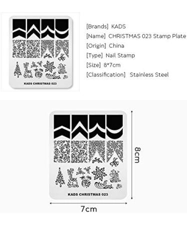 Alexnailart Christmas Halloween Nail Stamping Plate (CHRISTMAS 023) - Manicure Templates for Festive Nail Art Designs - Buy Online on GoSupps.com