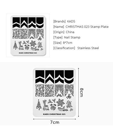 Shop Kads Christmas Nail Art Stamping Plates - Snowflakes Santa Socks & Tree Designs for DIY Decoration (CH023) - Buy Online on GoSupps.com