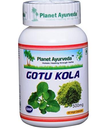 Planet Ayurveda Gotu Kola, 500mg Veg Capsules-Single Bottle 1