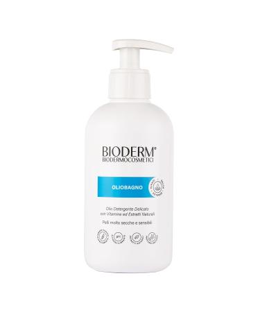 Bioderm Bade Oil - Mild shower oil for very dry sensitive and particularly exhausted skin - donates moisture cleaning gentle fragrance ideal for newborns children adults older natural letters 300 ml (1 Pack)