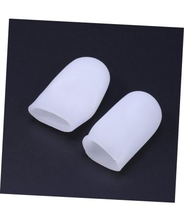 Buy Minkissy 2 PC Toe Caps - Toe Sleeve & Corn Protectors White Size 2 | Comfortable Foot Care for All - Buy Online on GoSupps.com