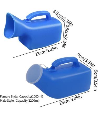 2pcs Car Urinal Urine Portable Women Men Car Urinal Camping Urinal Toilet Urine Travel Proof Toilet Pee Plastic - Buy Online on GoSupps.com