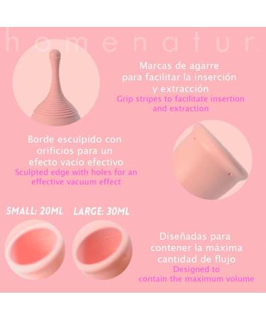 Homecature Menstrual Cup Set | 2 Medical Silicone Cups (S & L) + Foldable Sterilizer | Reusable Safe & Convenient Multi-Functional Solution - Buy Online on GoSupps.com