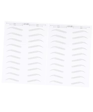 Housoutil 2 Pairs Water-based Eye Brow Stickers Stick on Brow Eyebrow Sticker 3d Makeup Tools Water Proof