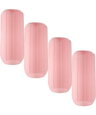 Deacocal 4 Pack Reusable Silicone Travel Accessory Elastic Sleeve for Leak Proofing For Standard and Bulk Travel Sized Toiletries(Pink)