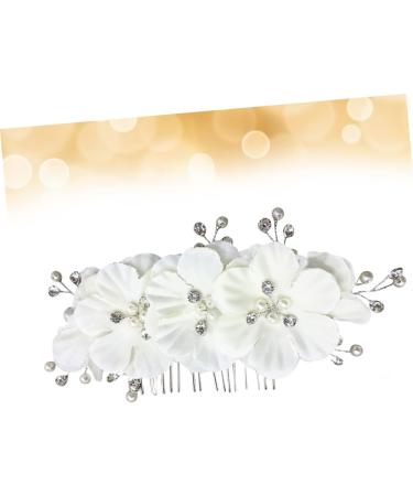 Didiseaon Wedding Hair Accessories Hair Side Combs Rhinestones Hair Comb Bridal Hair Comb Bridal Hair Accessories Bridal Side Combs White Korean Bridesmaid Headgear - Buy Online on GoSupps.com