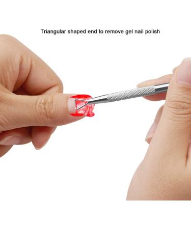 Double Ends Stainless Steel Triangle Cuticle Peeler Scraper Dead Skin Pusher Remove Gel Nail Polish Nail Art Remover Tool Practical and Popular Durability and practicality - Buy Online on GoSupps.com