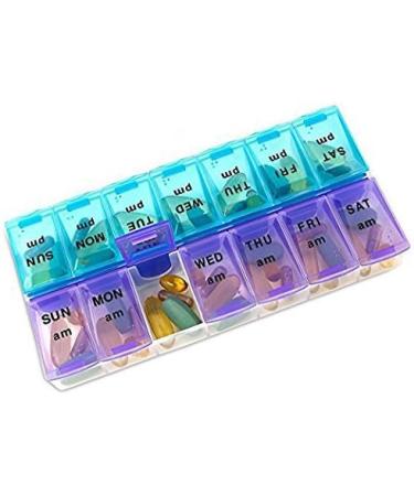 7-Day Pill Organizer Box with Snap Lids - Ideal for Larger Pills | International Shipping Available - Buy Online on GoSupps.com