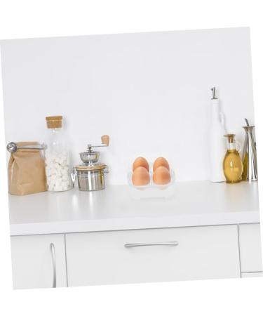 Uonlytech Clear Plastic Tray 2pcs Box 4 Grid Egg Storage Box Clear Plastic Containers Egg Keeper Egg Case Egg Box re-usable - Buy Online on GoSupps.com