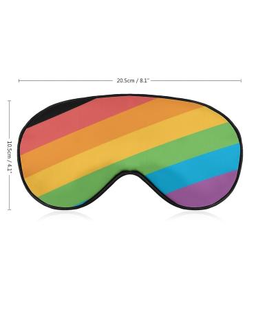 Pride Month LGBTQ Rainbow Sleep Mask | Blackout Eye Cover for Women Men | Adjustable Strap for Yoga Travel Nap - Buy Online on GoSupps.com