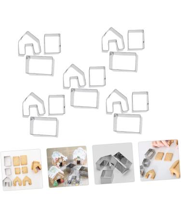 HOMSFOU 5 House Mold Christmas Pastry Mold Holiday Donut Gingerbread House Metal Fondant House Biscuit Sandwich Cutters Cake Stainless Steel Child Cookie 4.5X4CM Silver - Buy Online on GoSupps.com