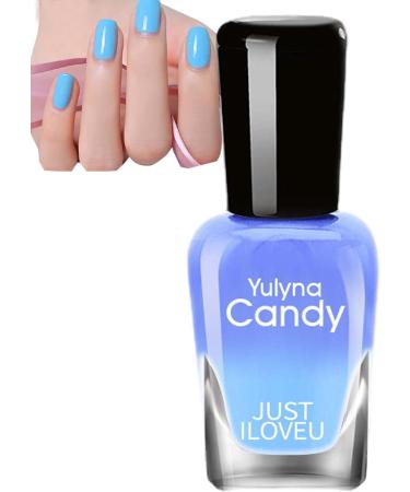 Color Changing Gel Temperature Colour Changing Gel Nail with Glossy - Temperature Changing Gel Nail Polish Soak Off Best for Blue Purple Sky - Buy Online on GoSupps.com