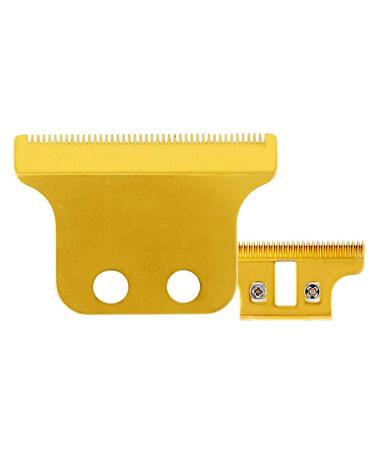 Double gold Standard Replacement Blade set Adjustable 2 hole Replacement Blade #2215 Compliable with Wahl Detailer Corded, Wahl Detailer Cordless. 5 star Series Detailer 8081(Double Gold Blade)