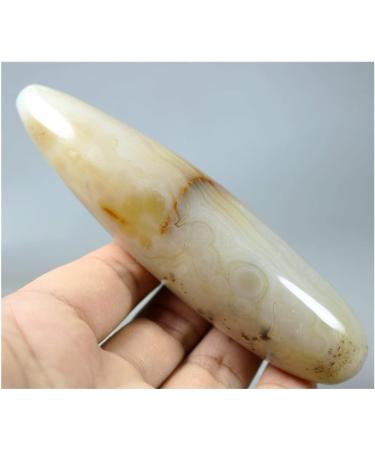 JUKUCKV Light Yellow Agate Crystal Massage Wand - Natural Healing & Spiritual Support - Buy Online on GoSupps.com