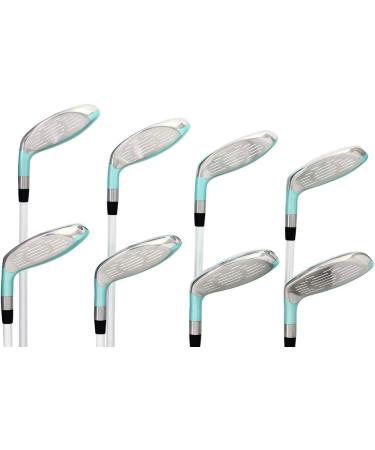 Majek Seafoam Teal Women's Golf Hybrids Irons Set - Ultra Light Weight & Forgiving Complete Package with Lady Flex Utility Clubs - Buy Online on GoSupps.com