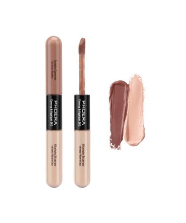 PHOERA Concealer 2-in-1 Dual Use Concealer Anti-Dark Circles & Contouring Makeup Long-Lasting Concealer Professional Face Makeup (101#Tauoe/Lvory)