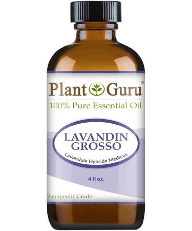 100% Pure Lavandin Grosso Essential Oil 4 oz - Undiluted Therapeutic Grade for Aromatherapy & Wellness - Buy Online on GoSupps.com