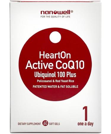 HeartOn Active CoQ10 Kaneka Ubiquinol | 120 Softgels Heart Health Supplement | 4-Month Supply - Buy Online on GoSupps.com