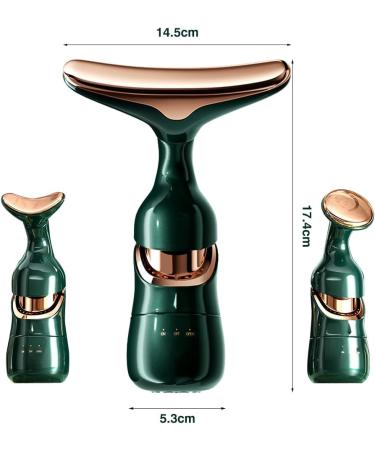 Shop Advanced Electric Face Massage Device - Face Lifting Anti-Wrinkle Neck & Eye Massager with 3 Modes (Green) - International Shipping Available - Buy Online on GoSupps.com