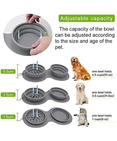 Foldable Travel Dog Bowls | Portable Silicone Food & Water Bowls for Dogs & Cats - Ideal for Medium to Large Pets - Buy Online on GoSupps.com