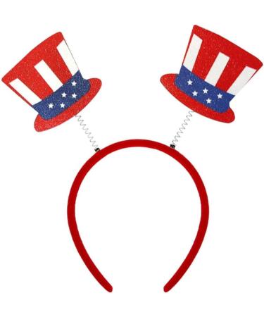 hgnxa 4th July Hair Hoop Headwear for Independence Day Headband American Flags Head Boppers American Theme Independence Day Flag Bow Style - Buy Online on GoSupps.com