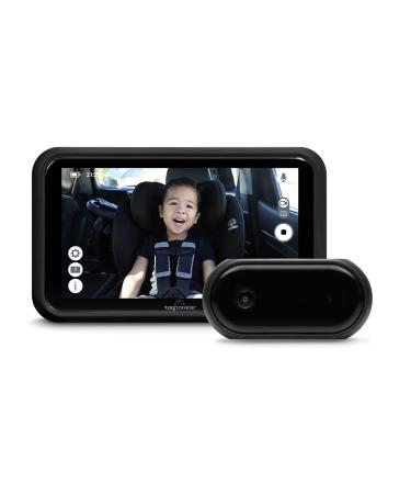 TINY TRAVELER | Portable Video Baby Monitor, Wireless Baby Car Monitor Camera with Sound, Auto Night Vision HD 720p 5" Touchscreen LCD Monitor, Wireless 2.4G 33ft Range Baby Registry Black Basic Kit