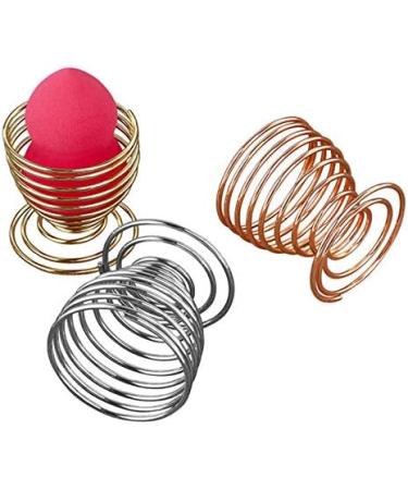 Milopon 2pcs Makeup Puff Stand Sponges Storage Rack - Stainless Steel Beauty Blender Holder in Red Gold - Buy Online on GoSupps.com