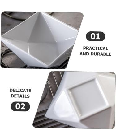 OUNONA Sauce Seasoning Dish Japanese Seasoning Dishes Ceramic Pinch Bowls Ceramic Sauce Dishes Small Dish Prep Bowls for Cooking Seasoning Bowls Dip Seasoning Plate White Mini Ceramics 7.5X7.5CM White - Buy Online on GoSupps.com