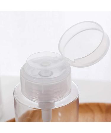 200ML Nail Polish Remover Pump Dispensers Empty Transparent Plastic Push & Down Bottle Container for Nail Polish and Makeup - Buy Online on GoSupps.com