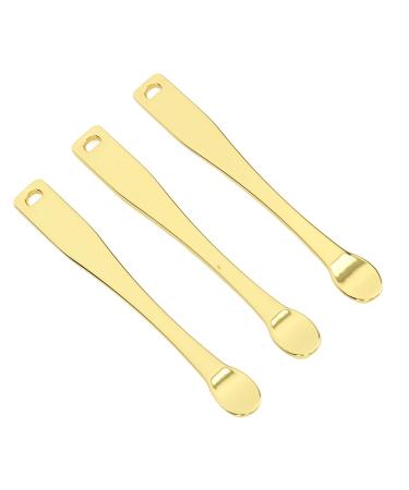 Verdant Touch 3 Pack Cosmetic Cream Spatula for Eyes and Face - Zinc Alloy Ergonomic Makeup Applicator for Skin Care