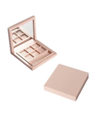 FOYTOKI 2pcs Empty Eye Shadow Pallet Makeup Highlighter Travel Containers for Toiletries Cosmetics Pans 1 count (Pack of 1) Pink