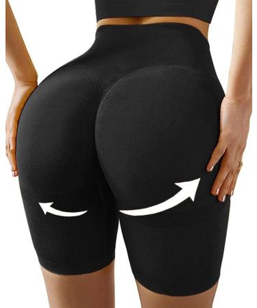 Buy Mesing Women's Scrunch Butt Cycling Shorts Opaque Push-Up Hot Pants for Gym Yoga & Workout - Size M Black - Buy Online on GoSupps.com