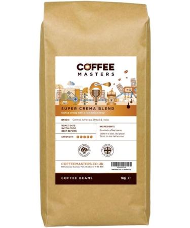 Coffee Masters Dark Roast Coffee Gift Set - Includes 1kg Full Bodied Coffee Beans and 1kg Super Crema Espresso Coffee Beans - Roasted in the UK - Beautifully Packaged Ready to Give Coffee Gift Set Full Bodied & Super Crema Espresso Beans 1 kg (Pack of 2) - Buy Online on GoSupps.com