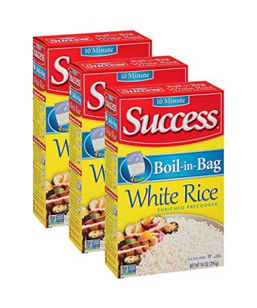 Success Boil-In-Bag White Rice 14 Oz (3 Boxes of 4 Count)