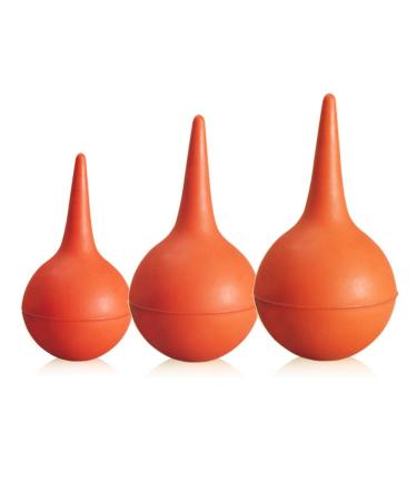 Eastchem Laboratory Tool Red Rubber Squeeze Bulb Ear Syringe Ball,30ml,60ml,90ml 30ml+60ml+90ml
