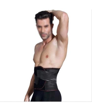 Back Bandage for Men | Double Compression Support Belt for Lower Back Pain Relief | Herniated Disc & Sciatica Support | Slimming Wrap | Sports Federation - Black - Buy Online on GoSupps.com