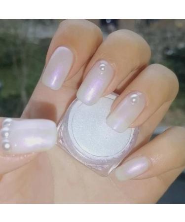 Buy Gzsyy White Pearl Chroma Nail Powder - 6PCS Aurora Shimmer Glitter for Stunning Metallic Nails - International Shipping Available - Buy Online on GoSupps.com