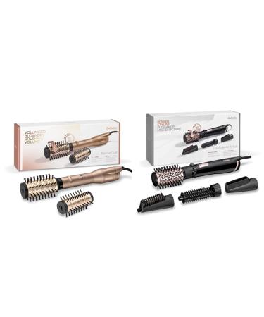 Babyliss big hair dual rotating warm air brush with ion technology 2 attachments champagne AS952E & AS200E rotating warm air brush set Brush & Style Ionic 1000 watts 4 essays black bundle with warm air brush