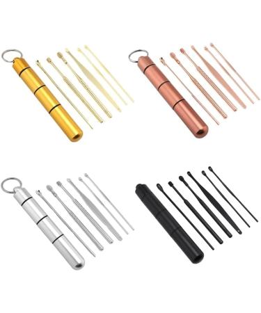 6 Pcs Stainless Steel Spiral Ear Wax Removal Cleaner Set - HB9418SV - Buy Online on GoSupps.com